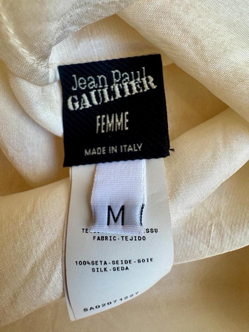 Jean Paul Gaultier 2006 Runway VTG Silk & Lace Peasant Blouse Off Shoulder Sz M - Picture 4 of 8